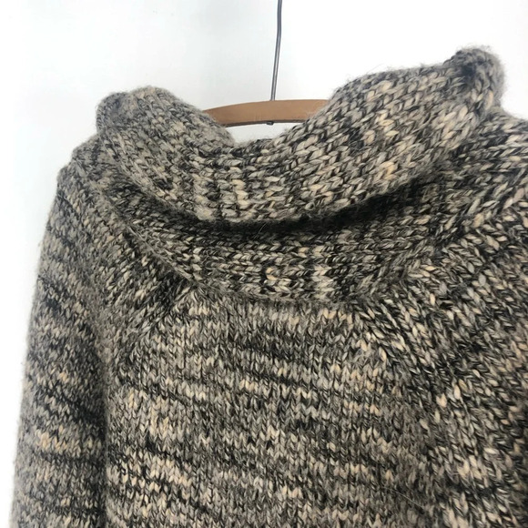 Chunky wool zip Aritzia Wilfred Free oversized sweater Small black white… - Picture 4 of 10